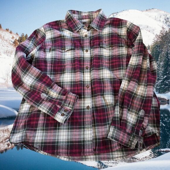 Carhartt Shirt 2xl Mens Flannel  Red Original Fit  Plaid L/S Sleeve Button Down - Picture 1 of 5